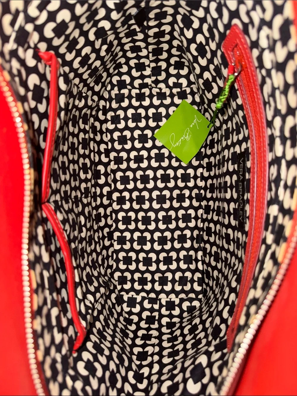 Orange Vegan Leather Tote Handbag -